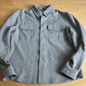 Zara Men's Casual Gray Snap Button Overshirt